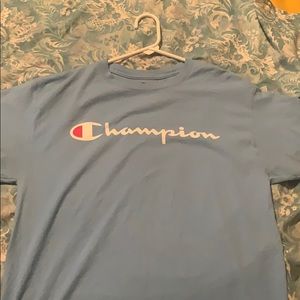 Champion Tee, baby blue size medium.
